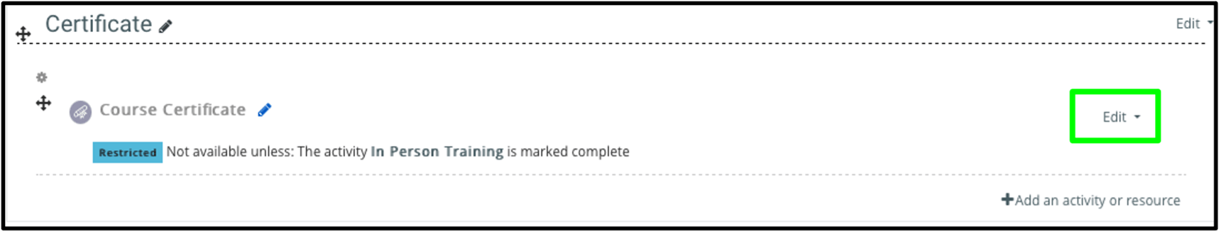 Course Activity Completion Settings on LMS